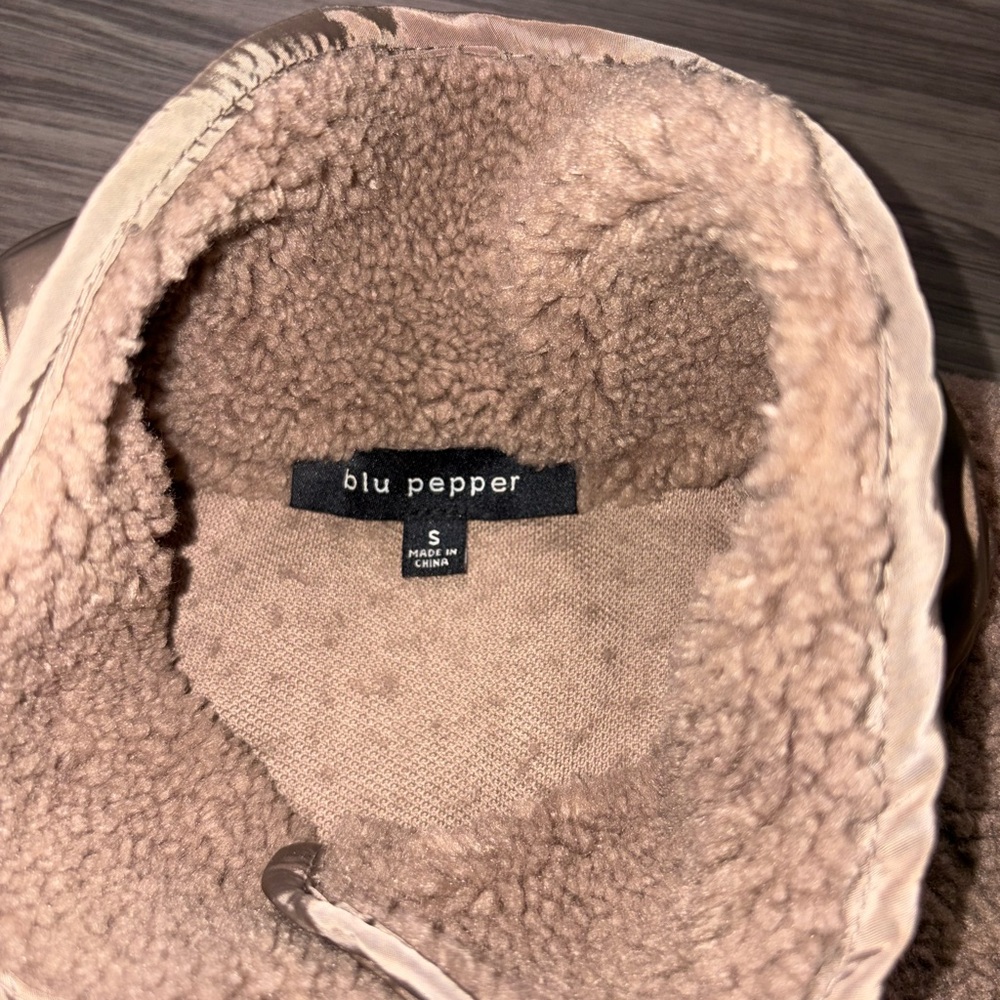 Blu Pepper - Solid Snap Button Fleece Jacket Size… - image 4